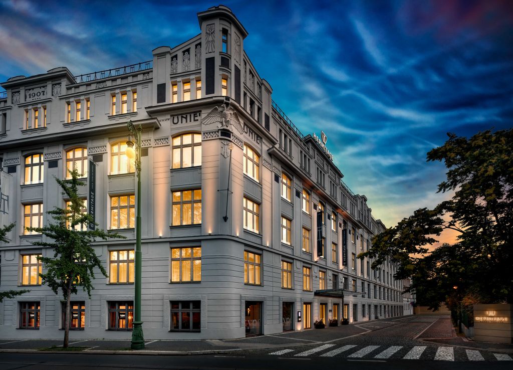 Exterior view of Hermitage Hotel Prague from the official imagebank.